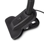 Asztali lámpa, Basic csiptethető, max. 60W, AVIDE, fekete