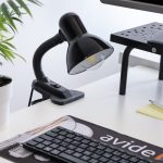 Asztali lámpa, Basic csiptethető, max. 60W, AVIDE, fekete