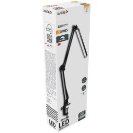 Asztali LED lámpa, felfogatható, 12W, AVIDE, fekete