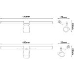 Monitor lámpa, LED, USB, 5W, AVIDE, fekete