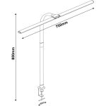 Asztali LED lámpa, duplafejű, 18W, AVIDE, fekete