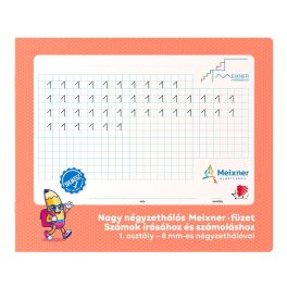   Füzet iskolai, 32lap, szám gyakorló 1.osztályos fekvő Süni Meixner