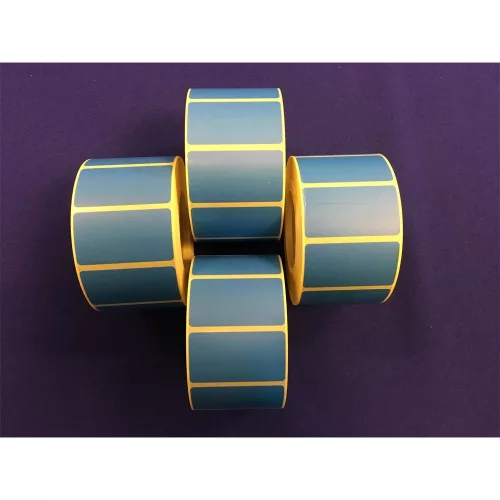 Etikett thermo 25x45mm, tekercses 1000 címke/tekercs kék