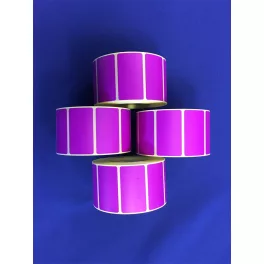 Etikett thermo 25x45mm, tekercses 1000 címke/tekercs lila