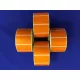 Etikett thermo 25x45mm, tekercses 1000 címke/tekercs narancs