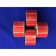 Etikett thermo 25x45mm, tekercses 1000 címke/tekercs piros