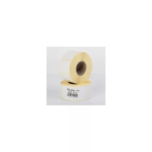 Etikett thermo 38x43mm, tekercses 1000 címke/tekercs