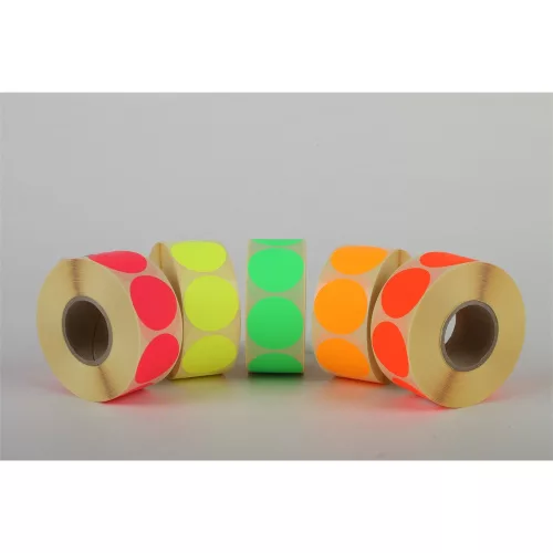 Etikett címke, 38mm, körcímke tekercses 1000 db/tekercs fluo pink