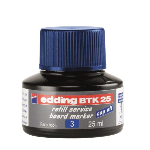 Tinta utántöltő táblamarkerhez 25ml, Edding BTK25 kék