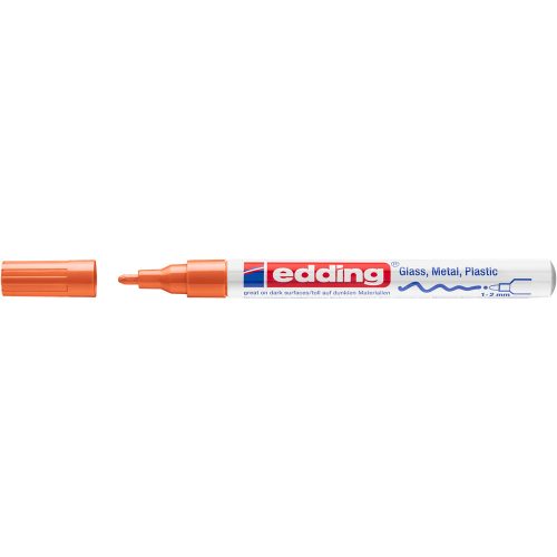 Lakkmarker 1-2mm, kerek Edding 751 narancs