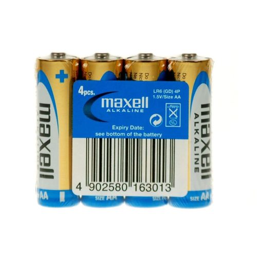 Elem AA ceruza LR6 zsugorfóliás alkaline 4 db/csomag, Maxell