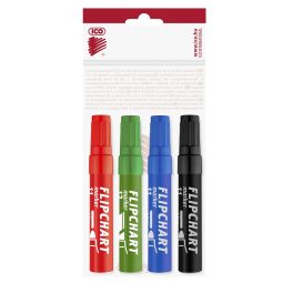   Flipchart marker vízbázisú 1-4mm, vágott Artip 12, 4 klf.szín