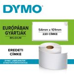 Etikett Dymo LW nyomtatóhoz 54x101mm, 220 db etikett/doboz, Original, fehér