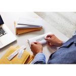 Etikett Dymo LW nyomtatóhoz 28x89mm, 130 db etikett/doboz, Original, fehér