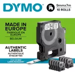 Feliratozógép szalag készlet Dymo D1 2093096 9mmx7m, ORIGINAL, fekete/fehér