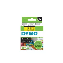   Feliratozógép szalag Dymo D1 S0720790/43618 6mmx7m, ORIGINAL, fekete/sárga