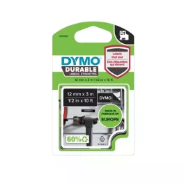   Feliratozógép szalag tartós Dymo D1 1978365 12mmx3m, ORIGINAL, fehér/fekete