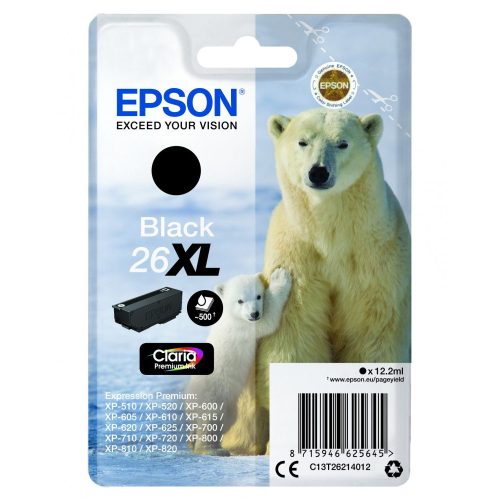 Epson T2621 tintapatron black ORIGINAL