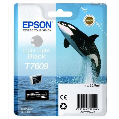 Epson T7609 tintapatron light black ORIGINAL