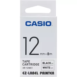   Feliratozógép szalag kompatibilis XR-12WE1 12mmx8m Casio fekete/fehér
