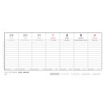 Asztali naptár 325mmx155mm, fehérlapok, fekvő tartóval 2026.