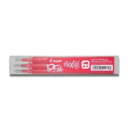   Rollertoll betét golyóméret 0,5mm, 3 db/csom Pilot Frixion Ball, írásszín piros
