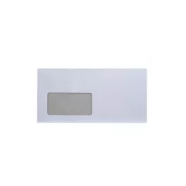   Boríték LC6/5 enyvezett bélésnyomott bal ablakos 35x90mm 114x229mm B20A20 külső záródású Bluering® fehér