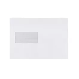   Boríték LC/5 enyvezett bélésnyomott bal ablakos 45x90mm 162x229mm B20A60 Bluering® fehér