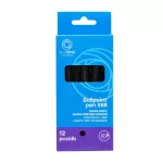 Golyóstoll 0,8mm, nyomógombos műanyag fekete test, S88, Bluering írásszín fekete