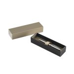 Golyóstoll 0,8mm, fém, rozsdamentes acél test, díszdobozban Bluering Metal, írásszín kék