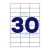 Etikett címke, 70x29,6mm, 100 lap, 30 címke/lap Bluering®