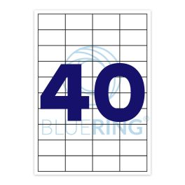  Etikett címke, 52,5x29,7mm, 100 lap, 40 címke/lap Bluering®