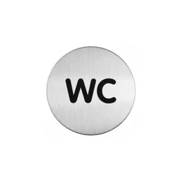   Piktogram, információs tábla, átmérő 83mm, WC Durable ezüst