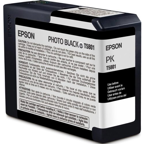 Epson T5801 tintapatron photo black ORIGINAL