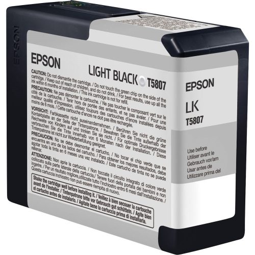 Epson T5807 tintapatron light black ORIGINAL