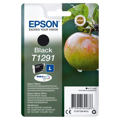 Epson T1291 tintapatron black ORIGINAL