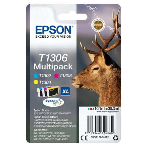 Epson T1306 tintapatron CMY multipack ORIGINAL