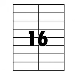 Etikett címke, 99,1x33,9mm, 100 lap, 16 címke/lap