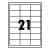 Etikett címke, 63,5x38,1mm, 100 lap, 21 címke/lap