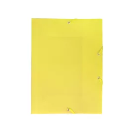 Gumis mappa A4, műanyag Bluering® sárga