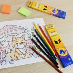 Színes ceruza készlet, hatszögletű Bluering® 6 klf. szín, Bálnás