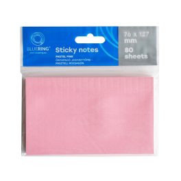   Jegyzettömb öntapadó, 76x127mm, 80lap, Bluering® , pasztell rózsa