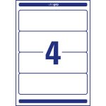 Etikett címke, 192 x59mm, iratrendezőre 4 címke/ív, 100 ív/doboz, Avery fehér