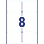 Etikett címke, 99,1 x67,7mm, ultra ellenálló 8 címke/ív, 10 ív/doboz, Avery fehér