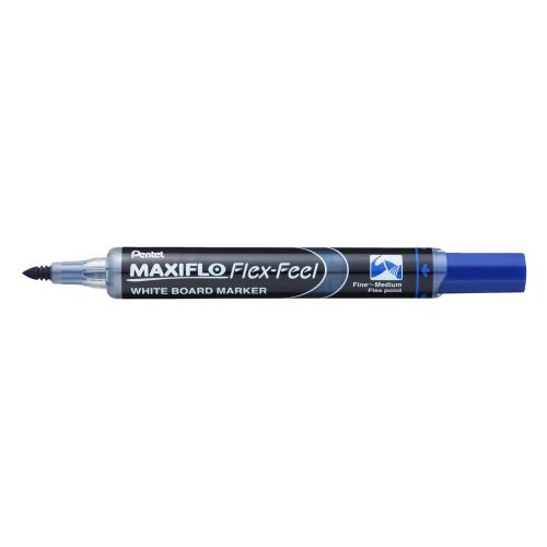 Táblamarker 1-5mm, hajlékony hegyű Pentel Maxiflo Flex Feel kék