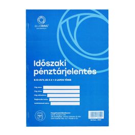  Időszaki pénztárjelentés A/4 álló 25x2+2lapos b.13-21/VX Bluering®