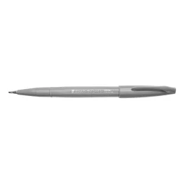   Ecsettoll, kalligrafikus hajlékony hegyű, Pentel SES15C-N szürke(ezüst)