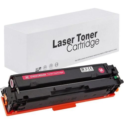 WB HP CF403X No.201X CRG045H Magenta Utángyártott Toner 2.200 oldal kapacitás