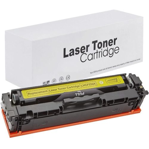 WB HP CF532A No.205A Yellow Utángyártott Toner 900 oldal kapacitás