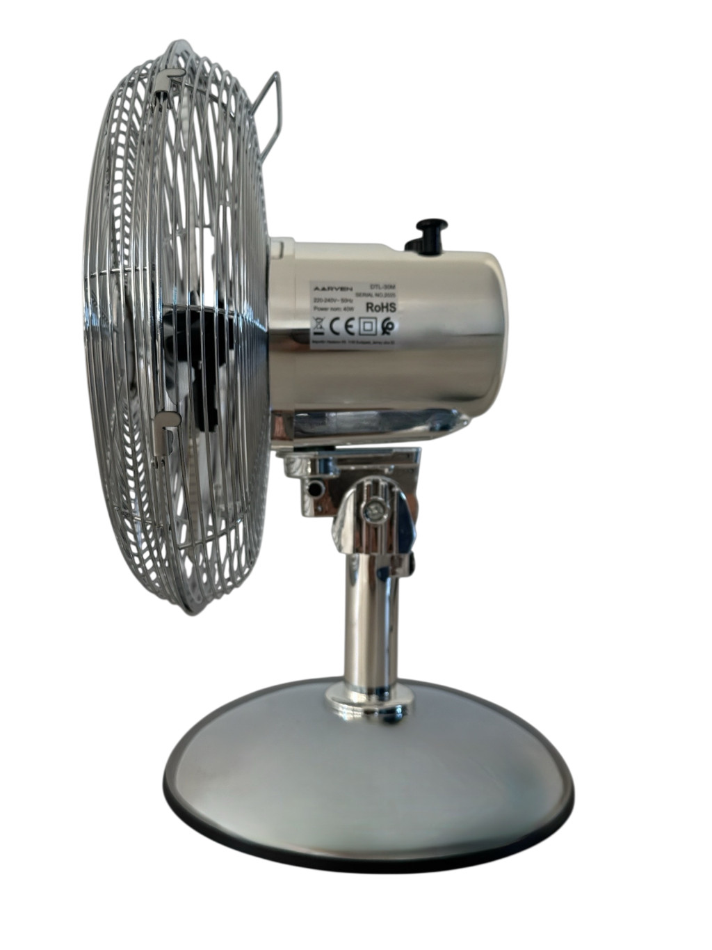 Aarven Aero DTL-30M (30cm, asztali, króm), ventilátor